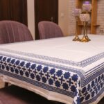 Midnight Geometric Cotton Tablecloth - Image 3