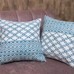 Azure Botanica Cotton Cushion Covers