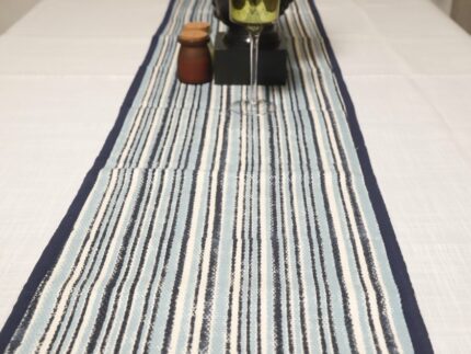 Coastal Stripes Handcrafted Table Runner