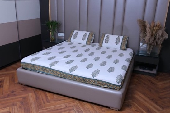 431 Regal Bloom Cotton Bedsheet Set - Image 1