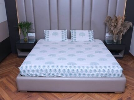 Peacock Elegance Cotton Bedsheet Set