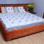 Golden Leaf Cotton Bedsheet Set - Image 4