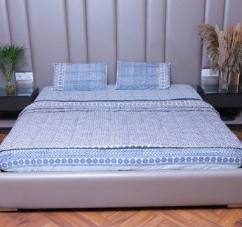 Indigo Charm Mulmul Cotton Quilt