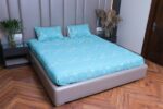 Aqua Block Bed Cover Set - Image 3