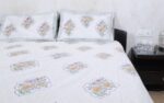 Floral Diamond Jharokha Cotton Bedsheet Set