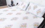 Floral Diamond Jharokha Cotton Bedsheet Set - Image 5
