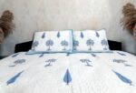 Blue Palm Tree Bed Cover - Image 2