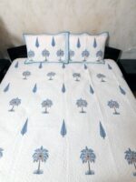 Blue Palm Tree Bed Cover - Image 5